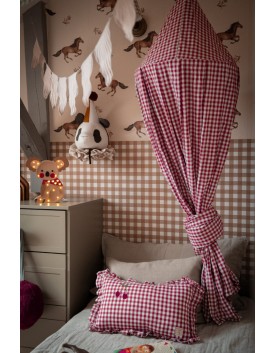 Cherry Raspberry Red – Памучен балдахин Gingham