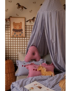 Cherry Lavender – Памучен балдахин Gingham
