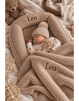 Teddy Гнездо + Teddy Одеяло с Име
